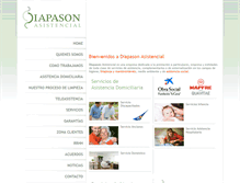 Tablet Screenshot of diapasonasistencial.es